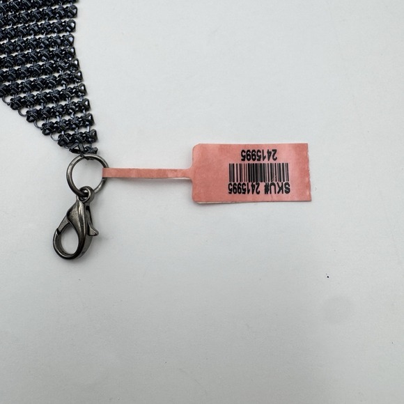 Lady Metal Triangle Scarf Necklace Choker Party Purple Shiny Bling Club Scarf - Picture 8 of 14